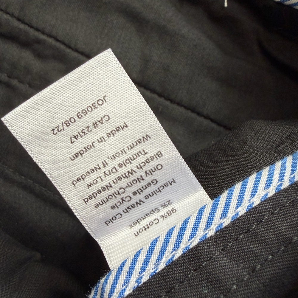 Talbots NWT Women’s Slacks Pants Size 12P Chino Relaxed Ankle Length Black Work - Picture 9 of 9